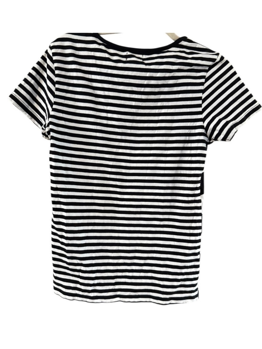 Andrea Jovine Black and White Striped Short Sleeve Tee - Picture 3 of 7